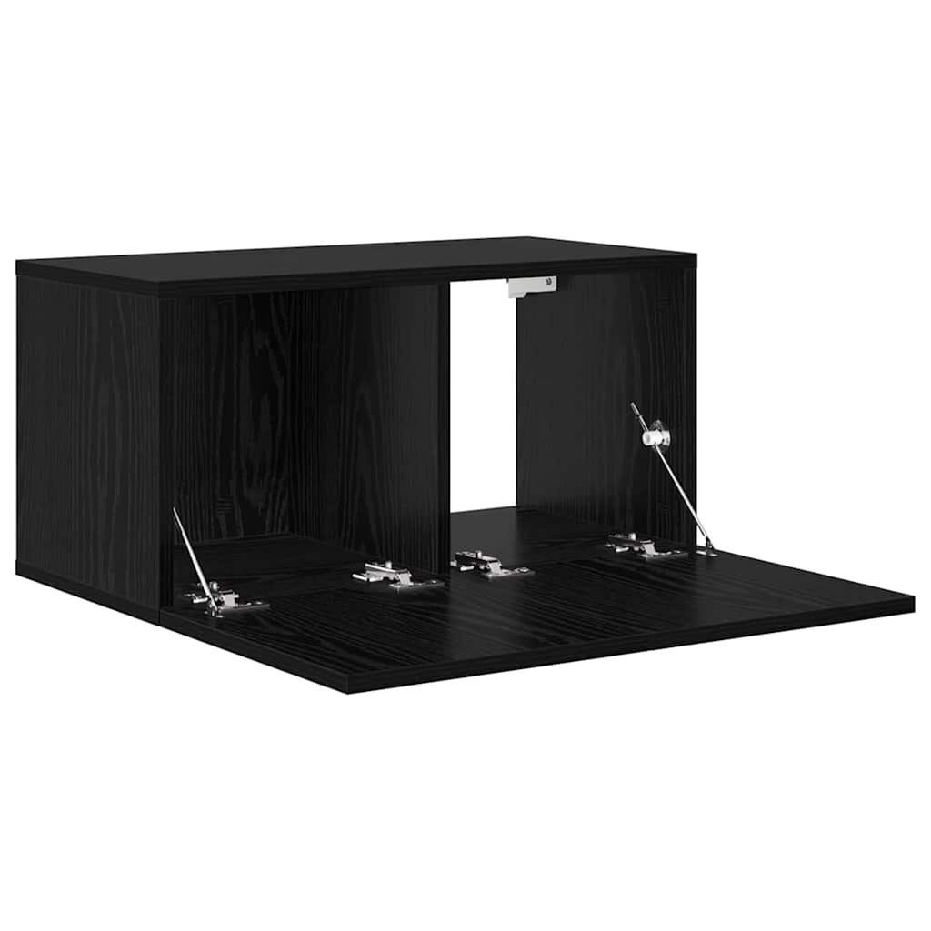 Set mobile TV 3 pcs Nero 60 x 30 x 30 cm Legno multistrato