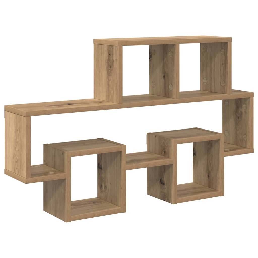 Scaffale da parete rovere artigianale 82 x 15 x 51 cm