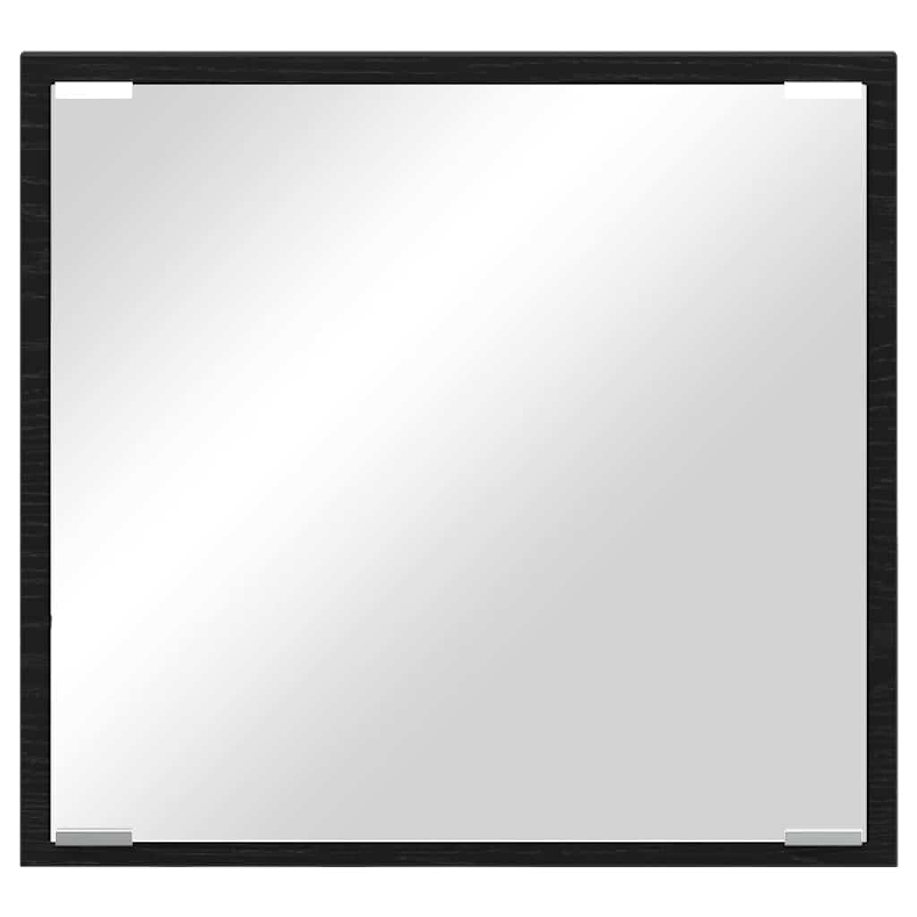 Specchio da bagno LED con specchio Rovere Nero 40 x 37 x 8.5 cm