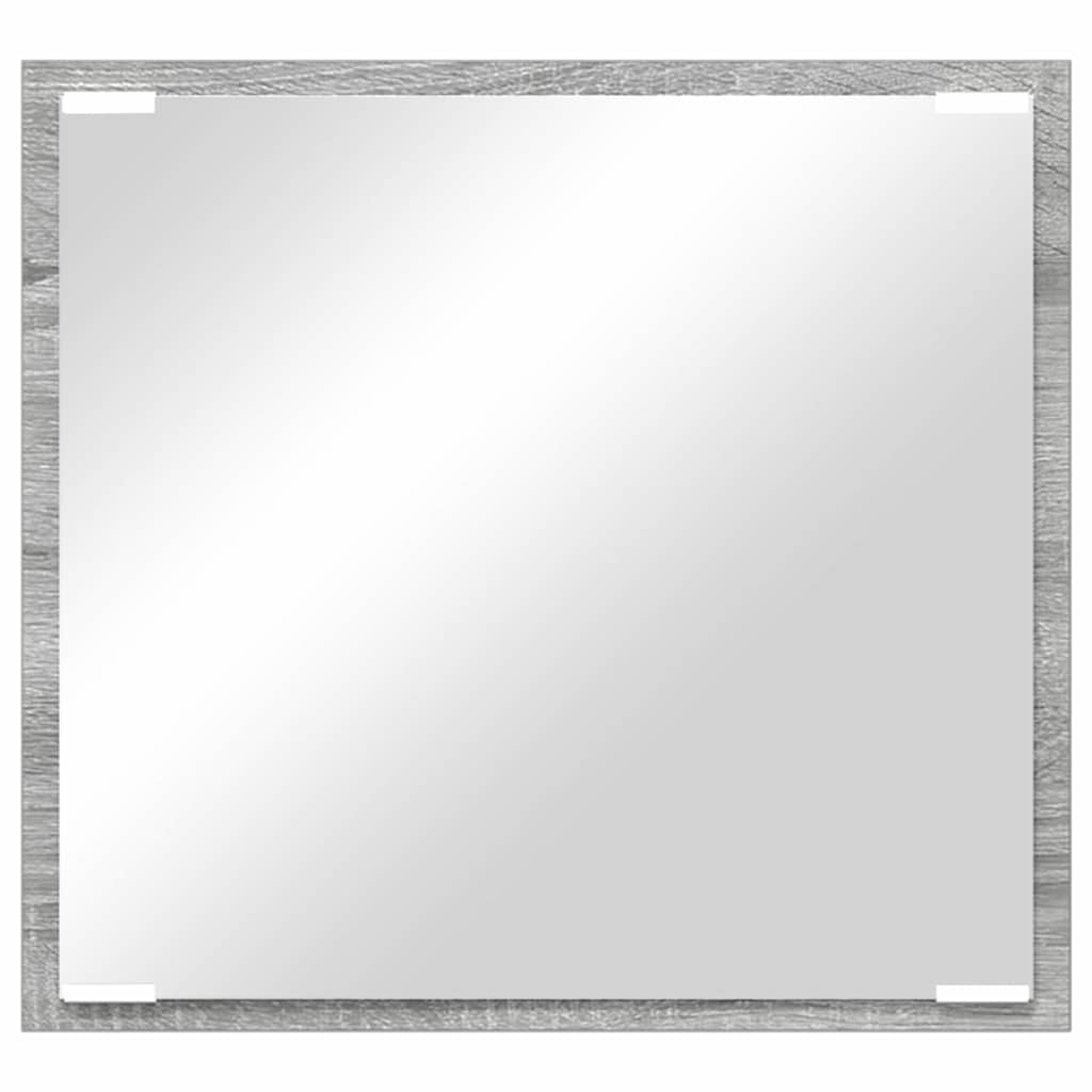 Specchio da bagno LED Grigio Sonoma 40 x 37 x 8.5 cm