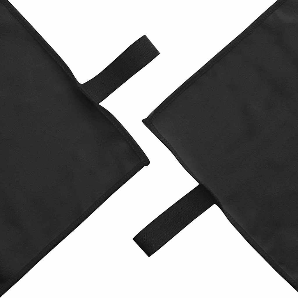 Set di Asciugamani Sportivi 2 pcs Nero Tessuto