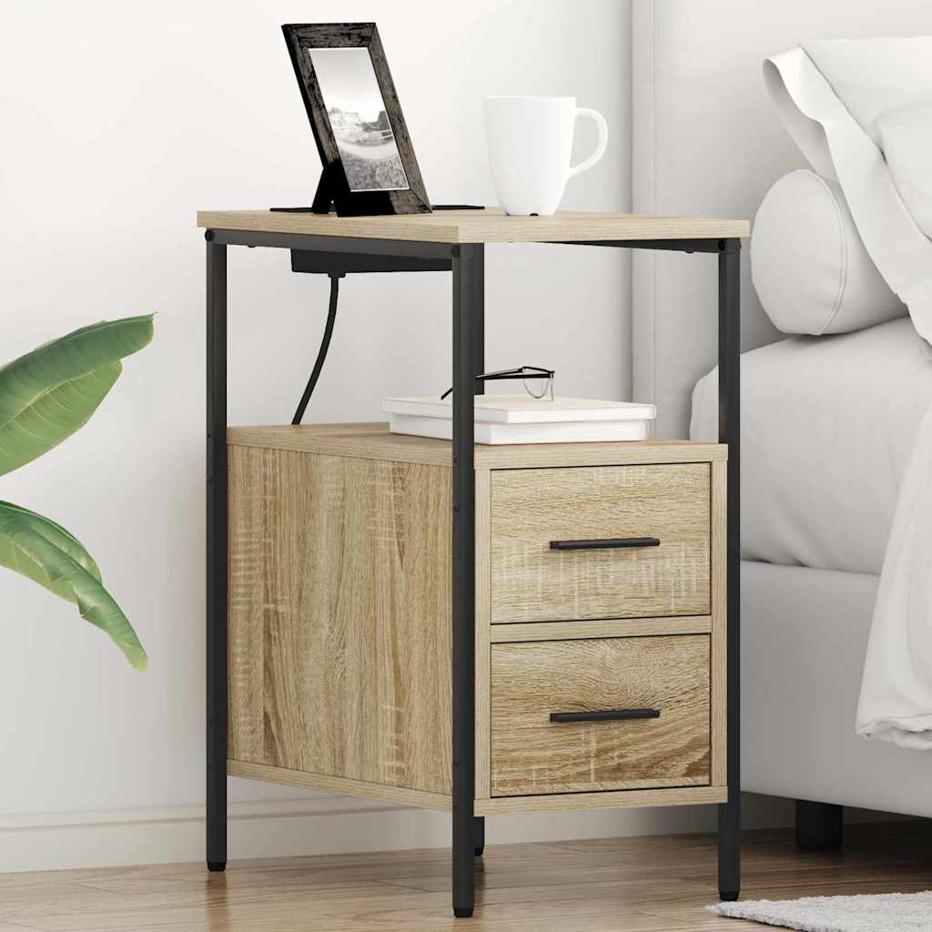 Armadio da Notte con cassetto Rovere Sonoma 30 x 48 x 61 cm