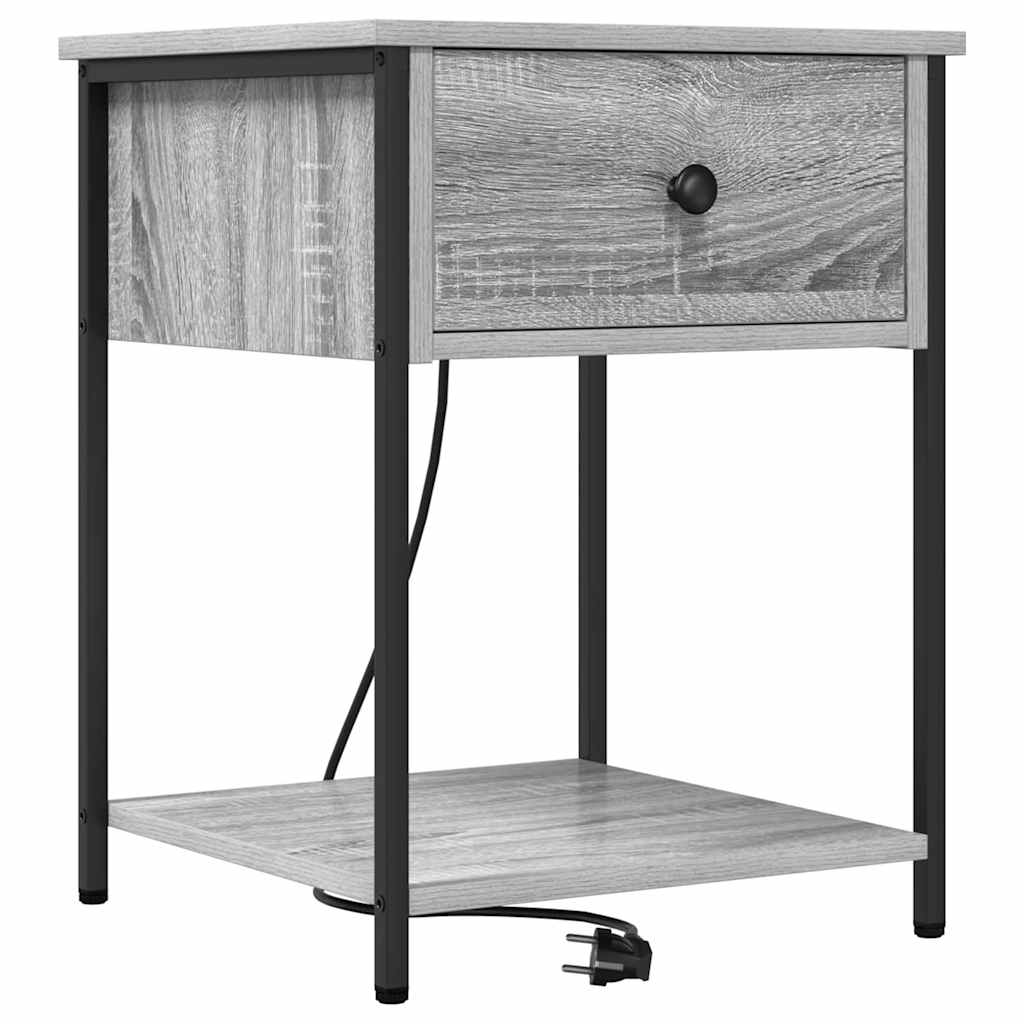 Armadio da Notte 2 pcs Grigio Sonoma 42 x 41 x 56 cm