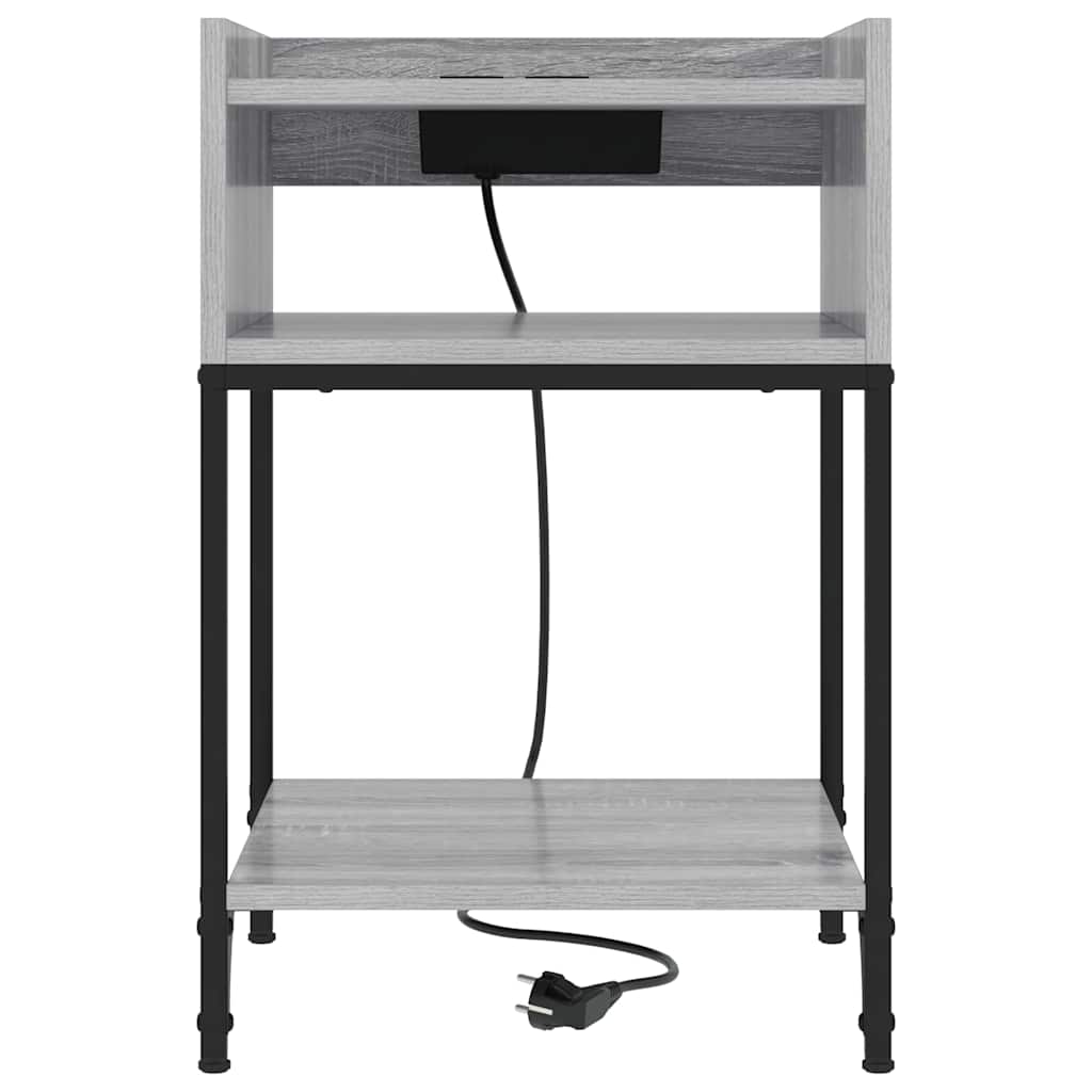 Armadio da Notte con lo scaffale Grigio Sonoma 40 x 40 x 61 cm