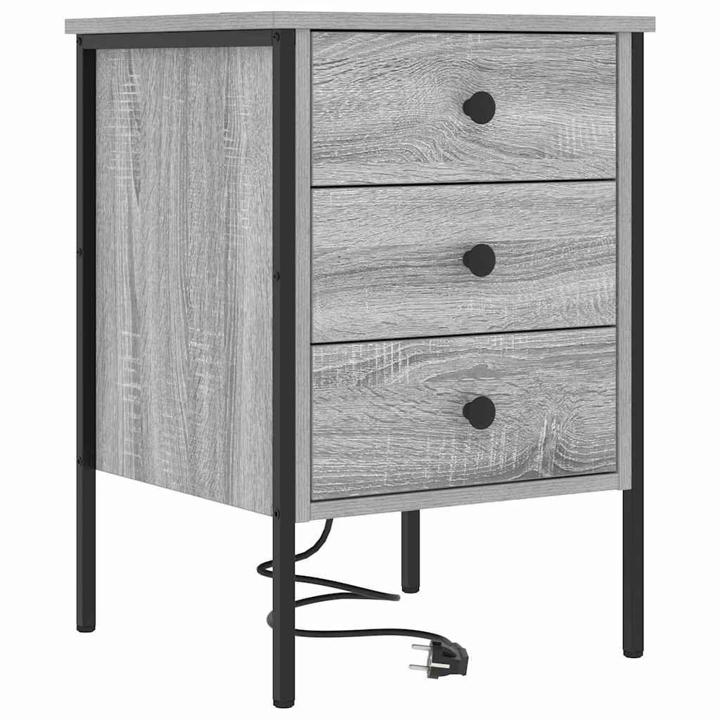 Armadio da Notte 2 pcs Grigio Sonoma 42 x 41 x 61 cm