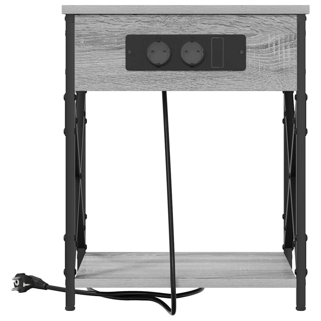 Armadio da Notte Grigio Sonoma 41 x 31 x 51 cm
