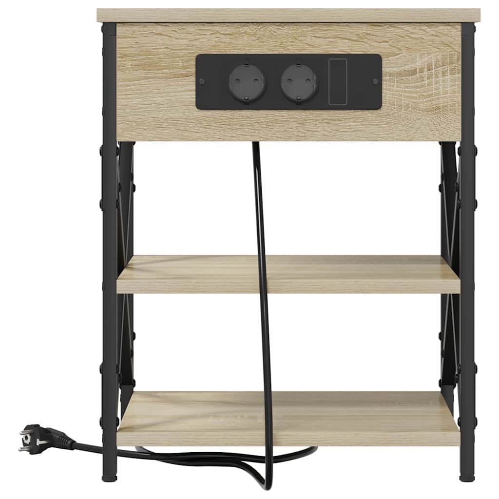 Armadio da Notte con lo scaffale Rovere Sonoma 41 x 31 x 51 cm