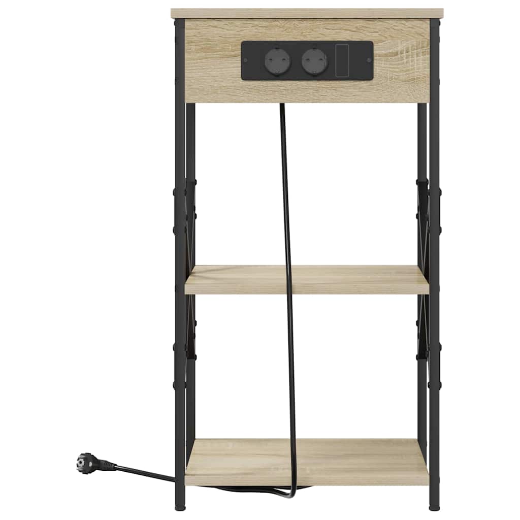 Armadio da Notte con lo scaffale Rovere Sonoma 41 x 31 x 76 cm