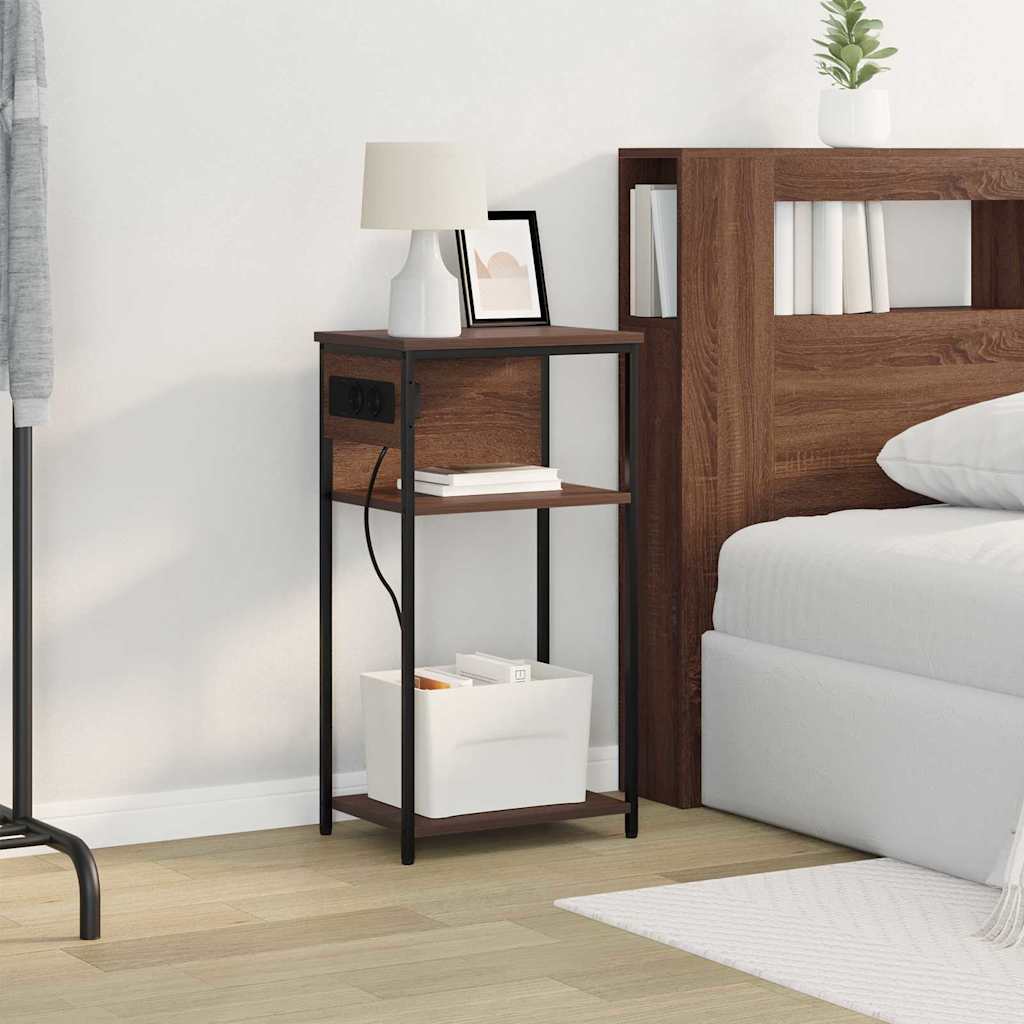 Armadio da Notte Rovere Marrone 41 x 28 x 76 cm