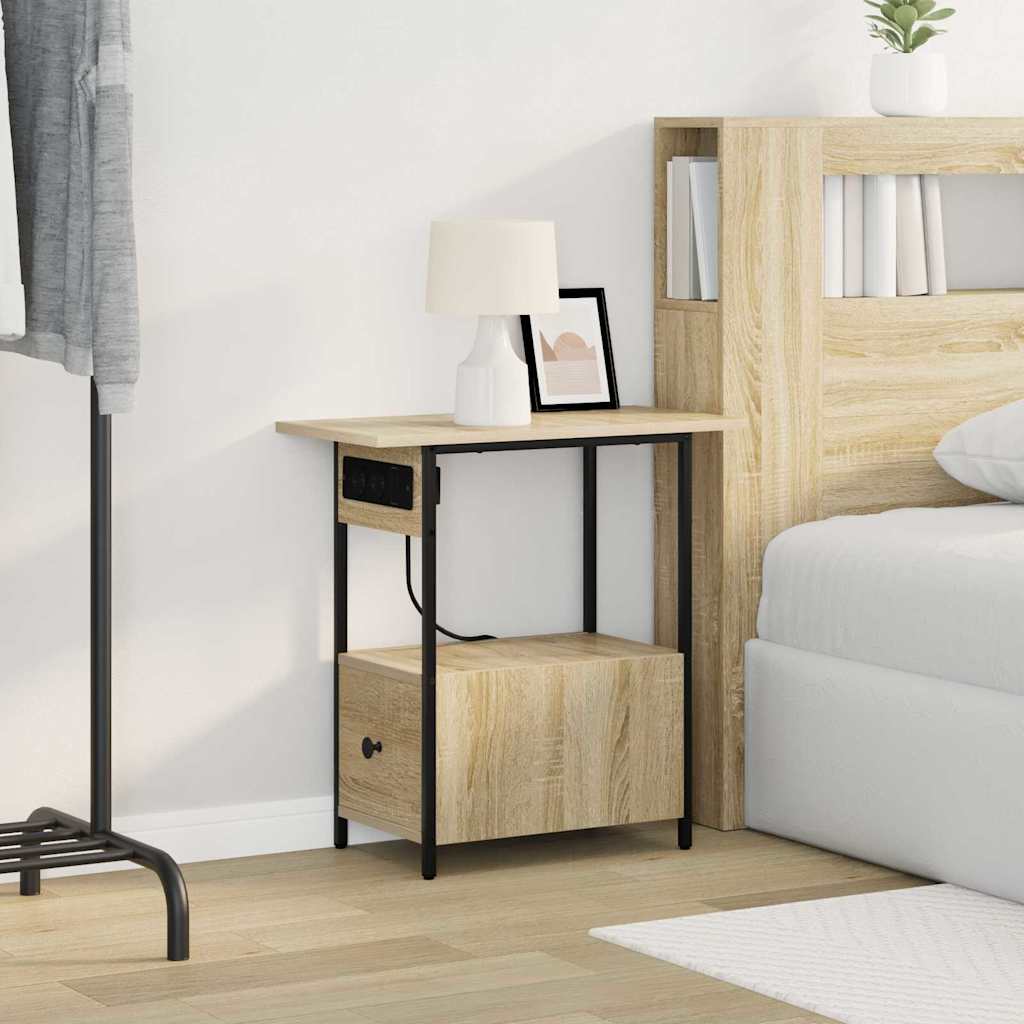 Armadio da Notte con cassetto Rovere Sonoma 60 x 30 x 61 cm