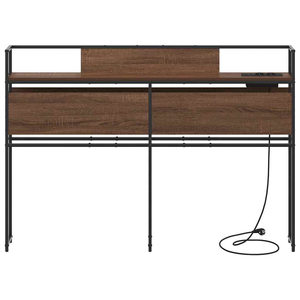 Testata contenitore Rovere marrone 120 cm Legno multistrato