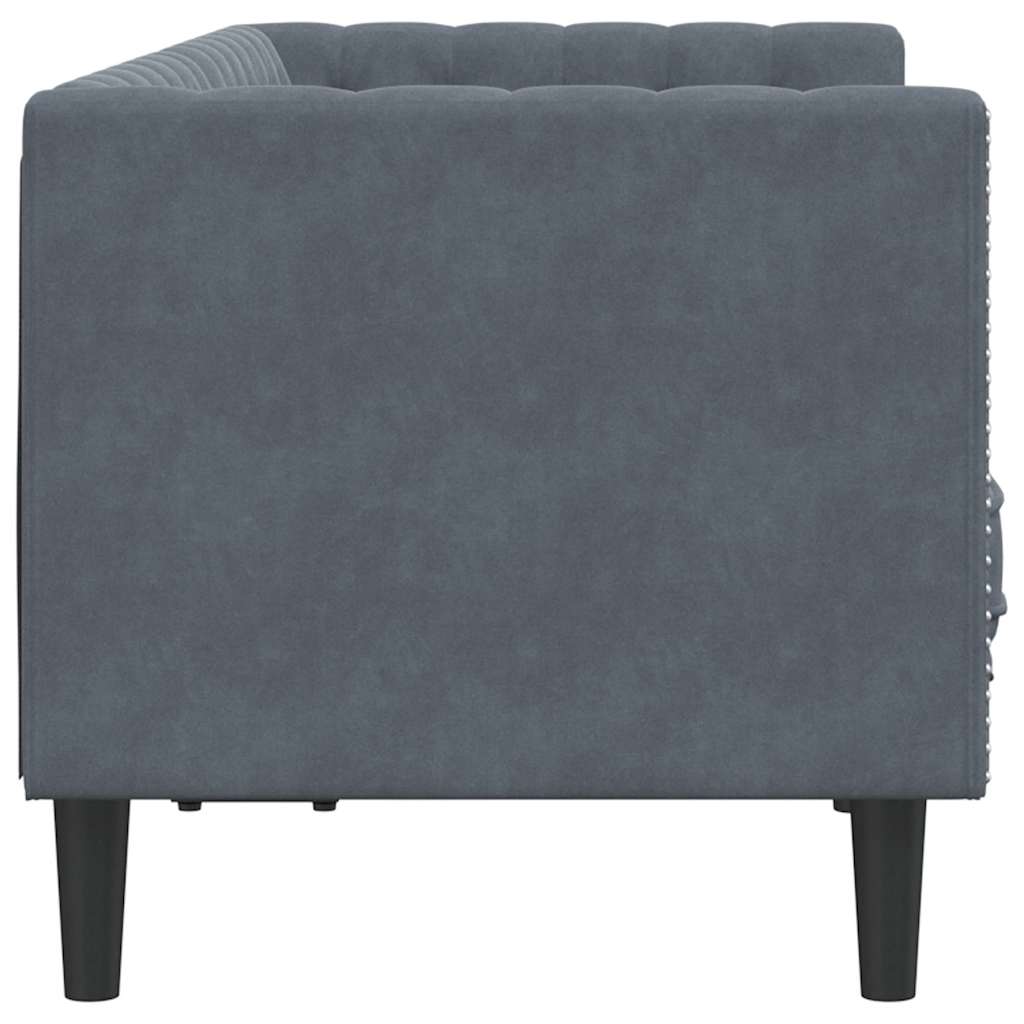 Divano Grigio scuro 174 x 74,5 x 70,5 cm Velluto