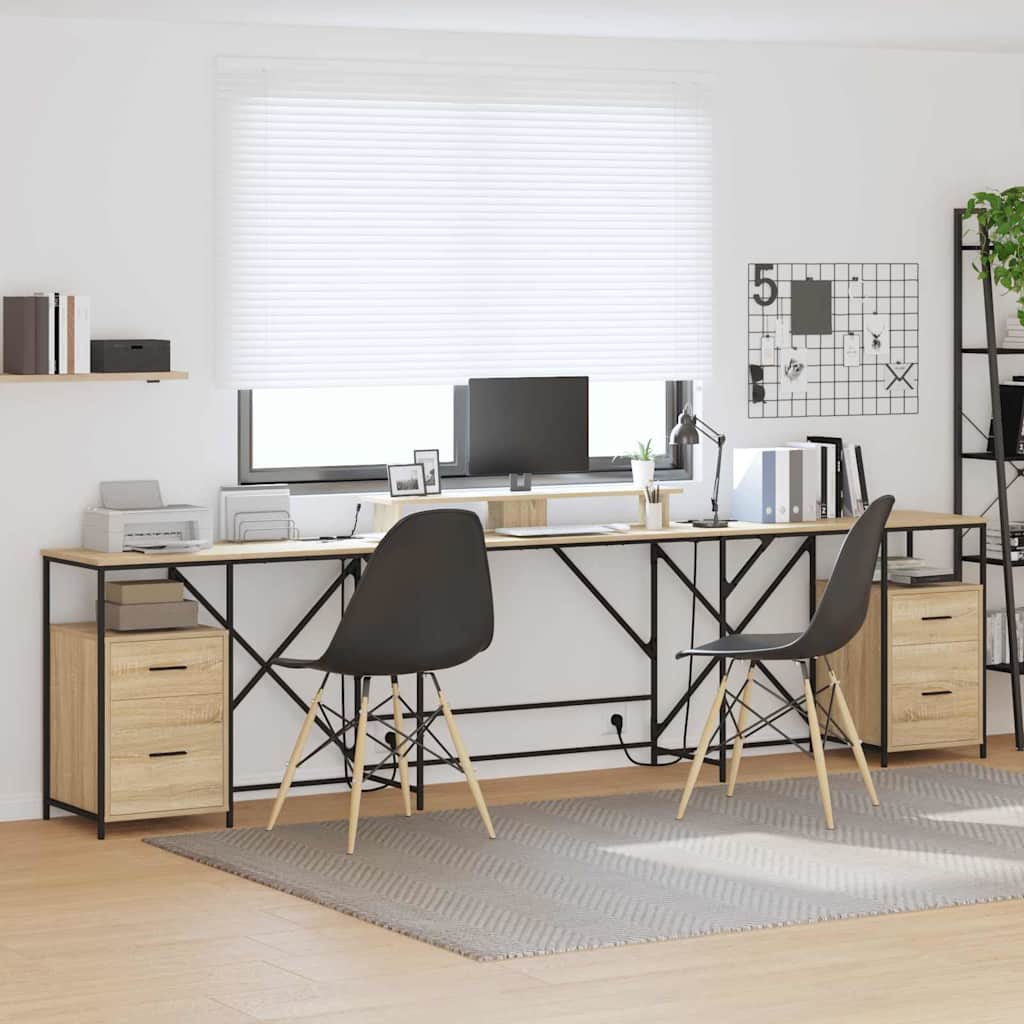 Scrivania Rovere Sonoma 182 x 101 x 87,5 cm Legno multistrato
