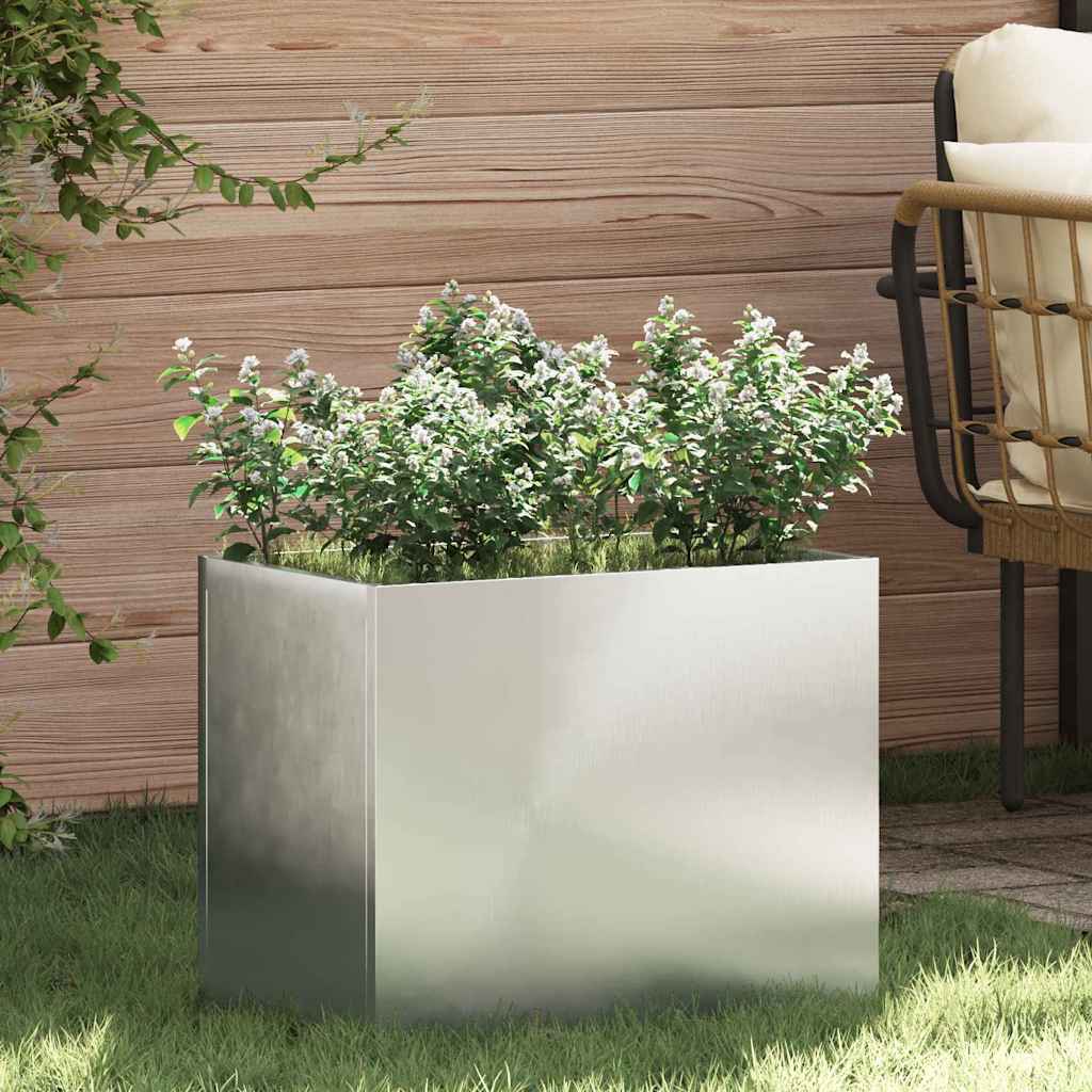 Vaso da giardino Acciaio zincato 50 x 32 x 40 cm