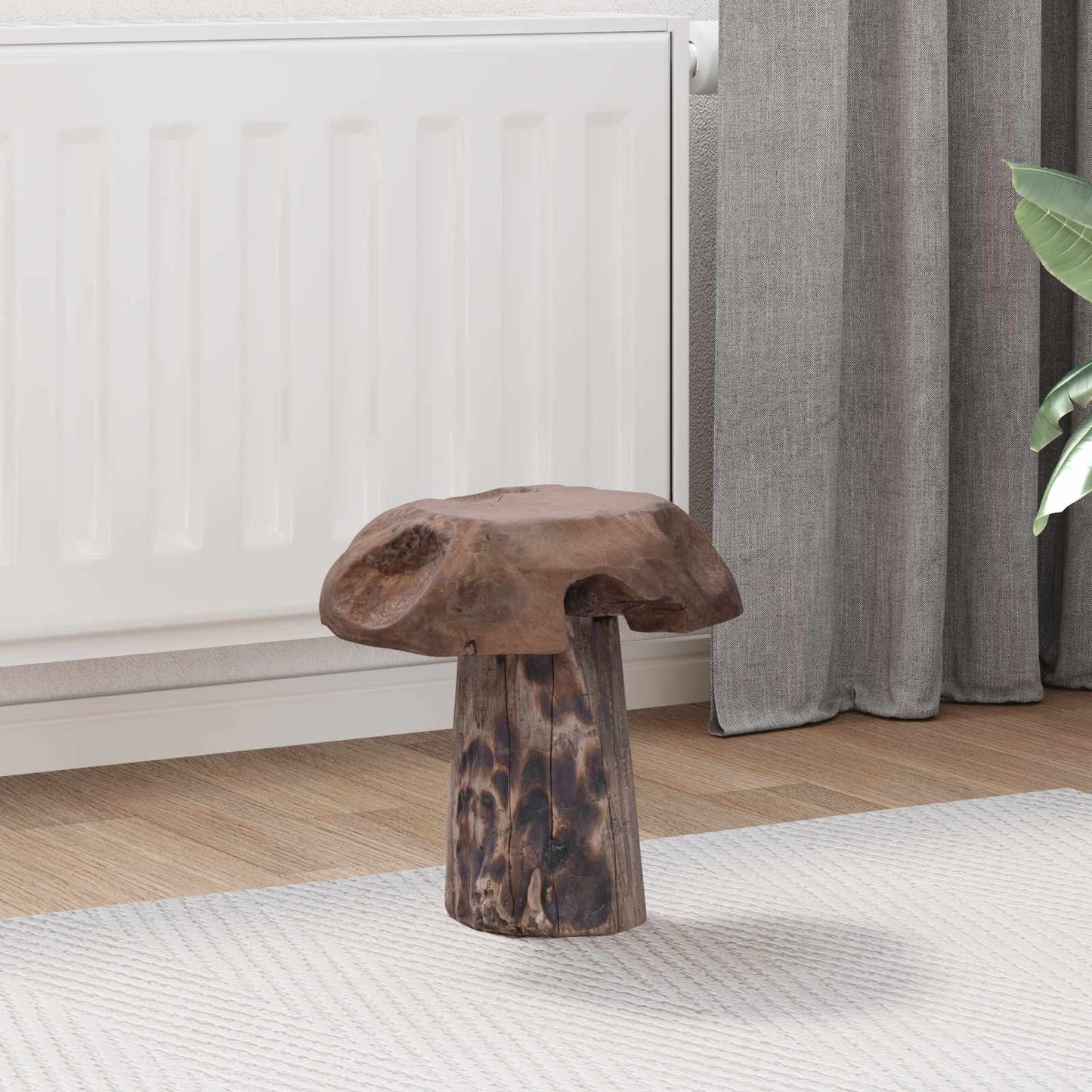 Pouf Naturale 35 x 35 x 35 cm Legno di teak solido