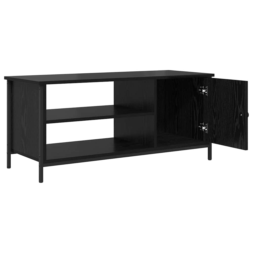 Mobile TV Rovere Nero 100 x 40 x 45 cm Legno multistrato