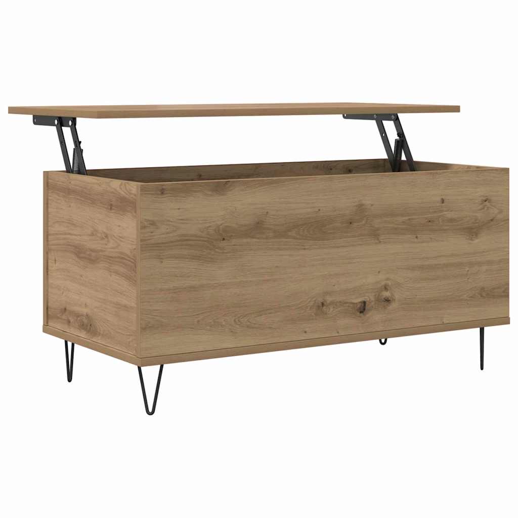 Tavolino da salotto rovere artigianale 90 x 44.5 x 45 cm