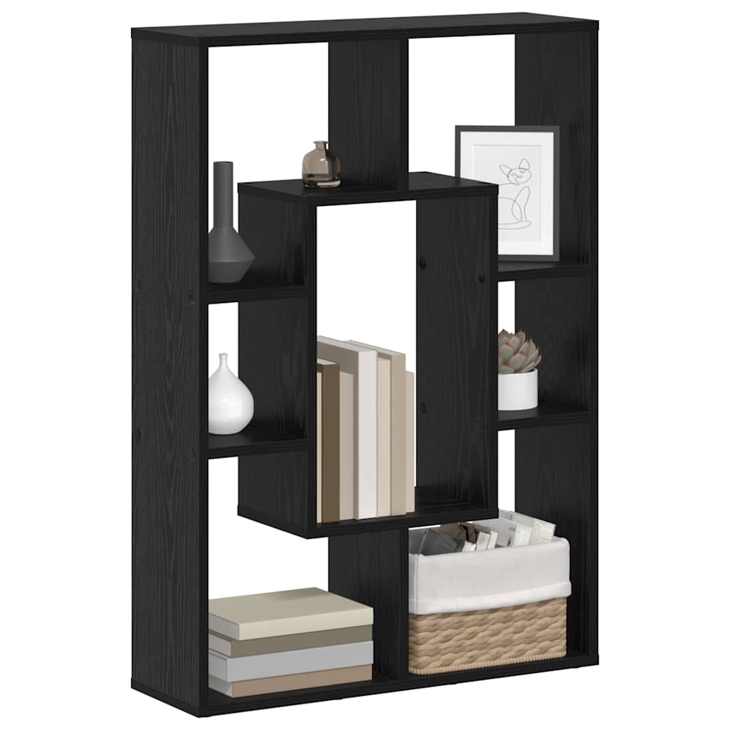 Armadio per Libri Rovere Nero 63 x 20 x 90 cm Legno multistrato