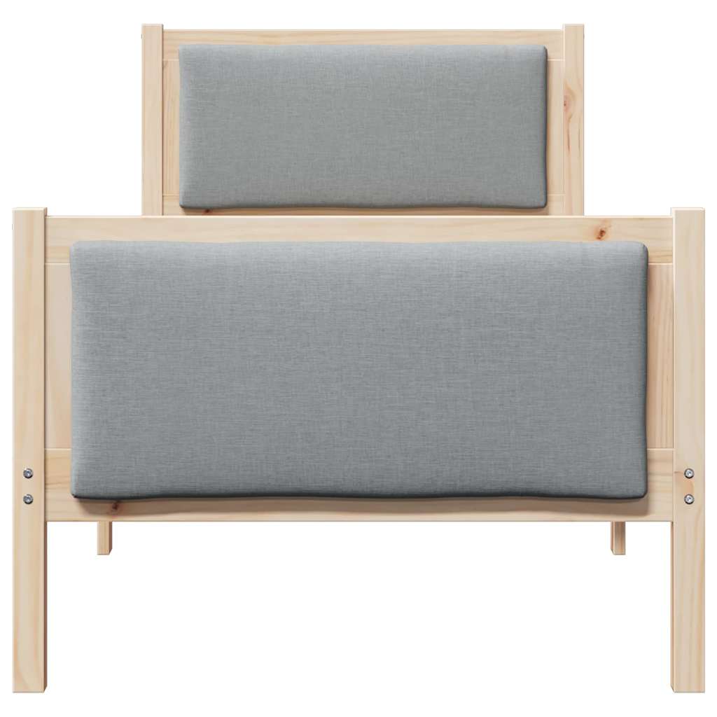 Struttura del letto Grigio chiaro 75 x 190 cm Tessuto