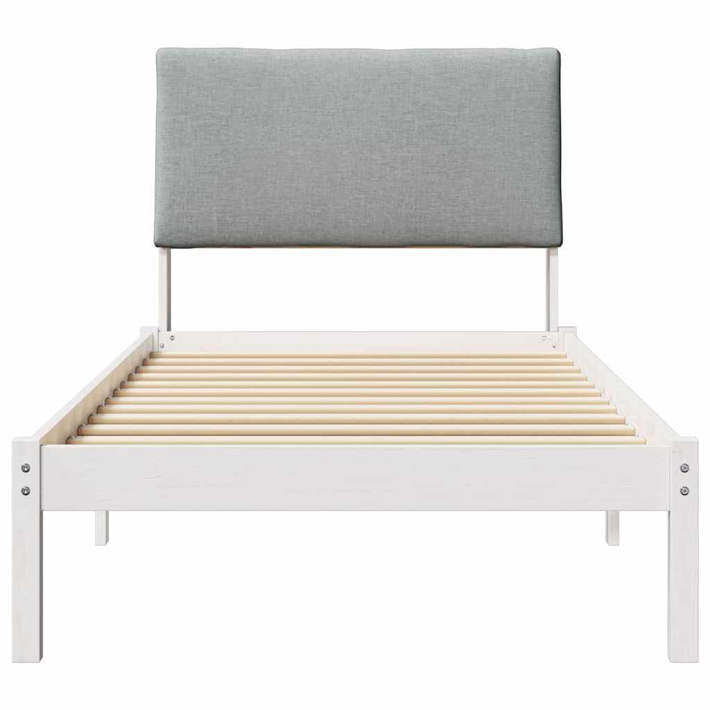 Struttura del Letto Bianco e grigio chiaro 90 x 190 cm