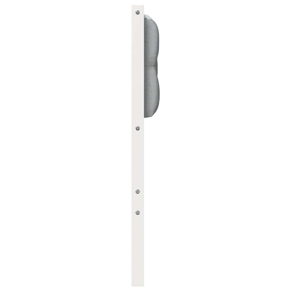 Testiera Bianco e grigio chiaro 135 cm Legno di pino massello