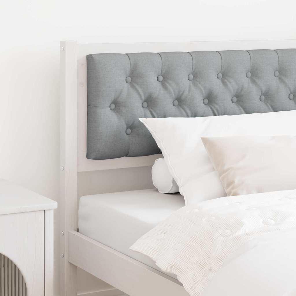 Testiera Bianco e grigio chiaro 100 cm Legno di pino massello