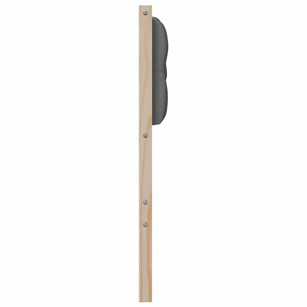 Testiera marrone e grigio scuro 80 cm Legno di pino massello