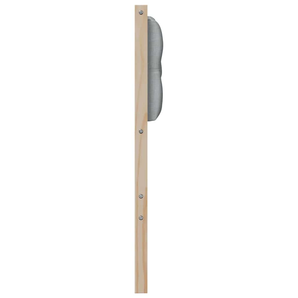 Testiera Marrone e grigio chiaro 75 cm Legno di pino massello