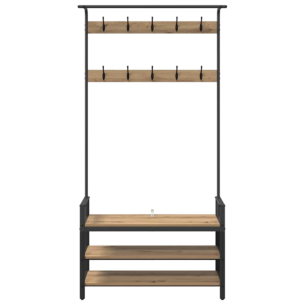 Appendiabiti Rovere artigianale 95 x 34 x 184 cm