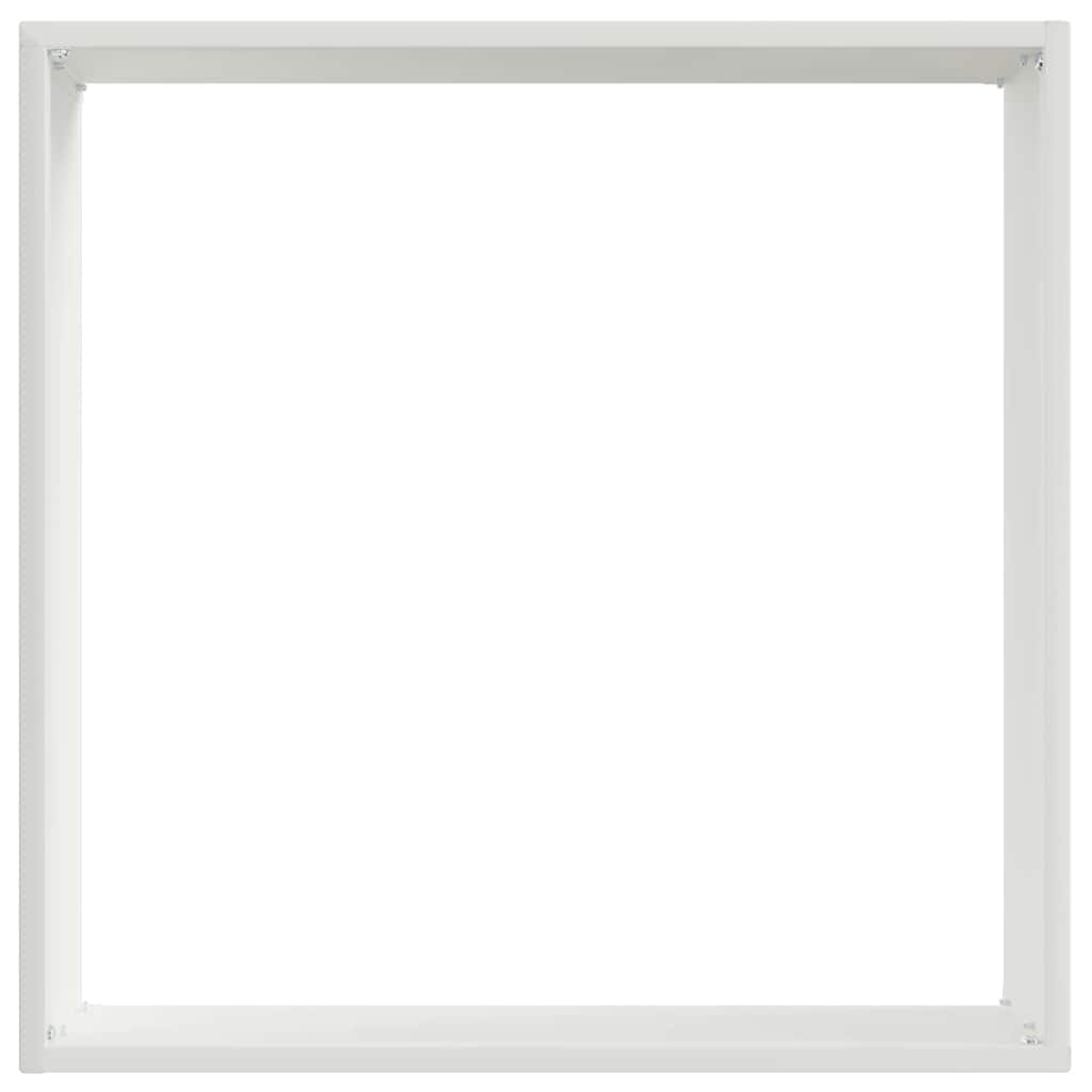 Bordura per Prato 6 pcs Bianco 40 x 40 x 13 cm Acciaio