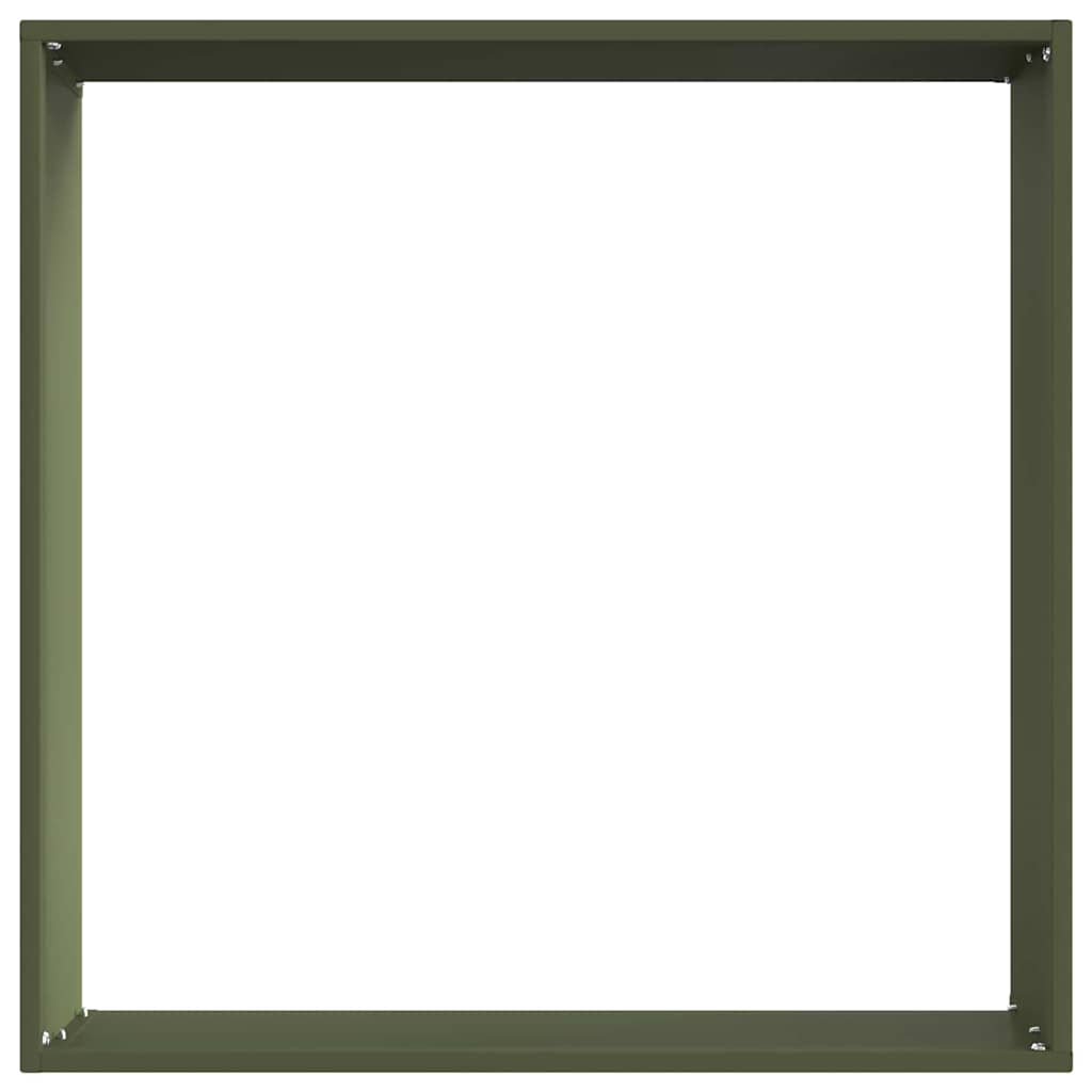 Bordura per Prato 6 pcs Verde oliva 50 x 50 x 13 cm Acciaio