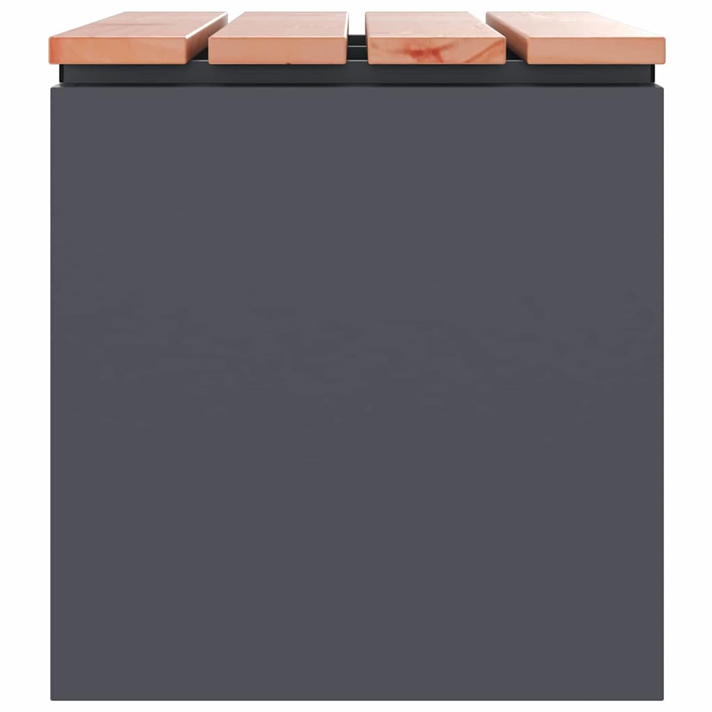 Panchina da giardino Antracite 60 x 40 x 43 cm Acciaio