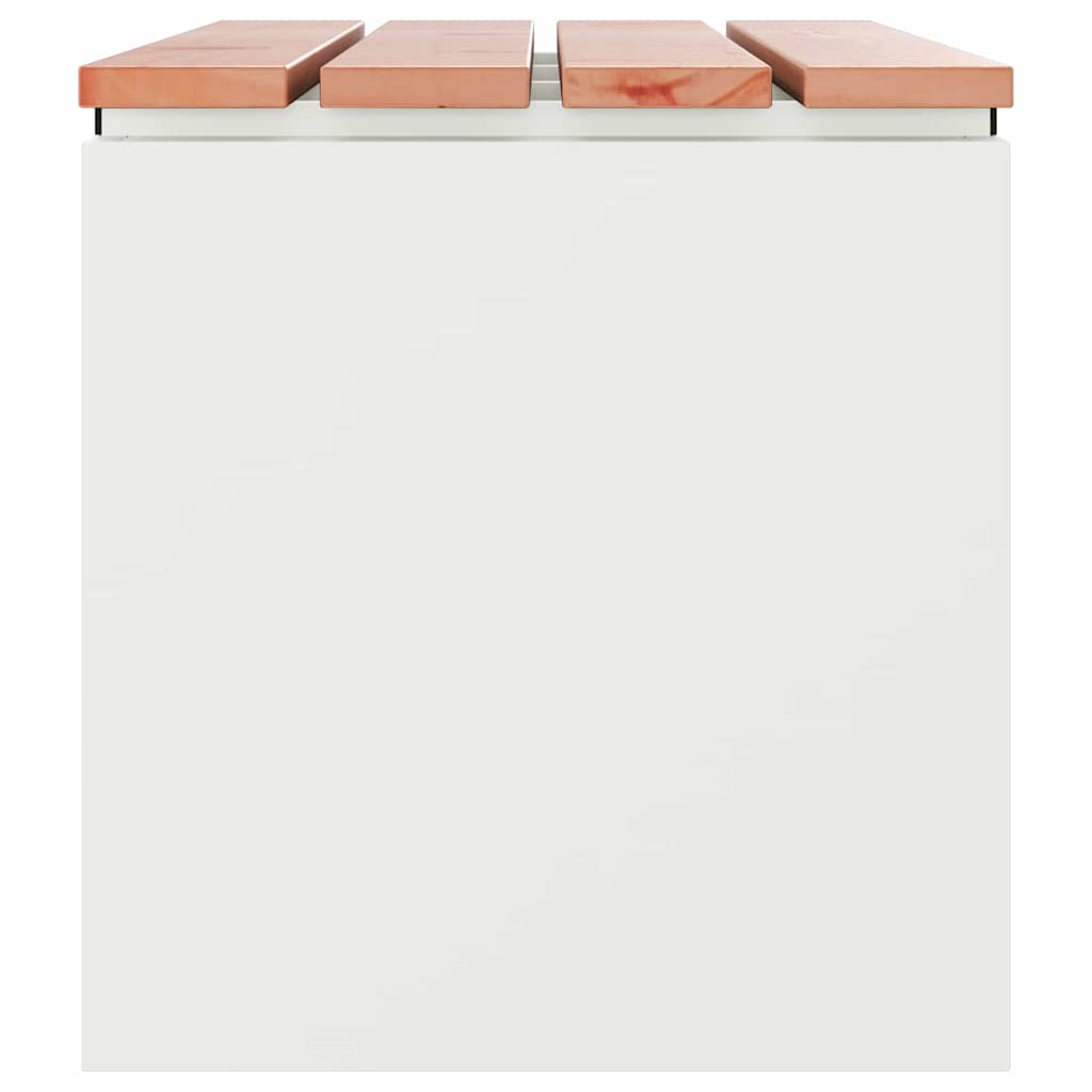 Panchina da giardino Bianco 80 x 40 x 43 cm Acciaio