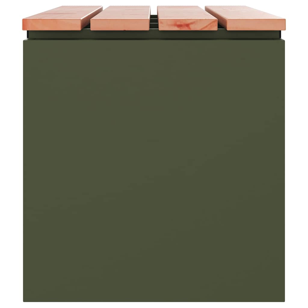 Panchina da giardino Oliver verde 80 x 40 x 43 cm Acciaio