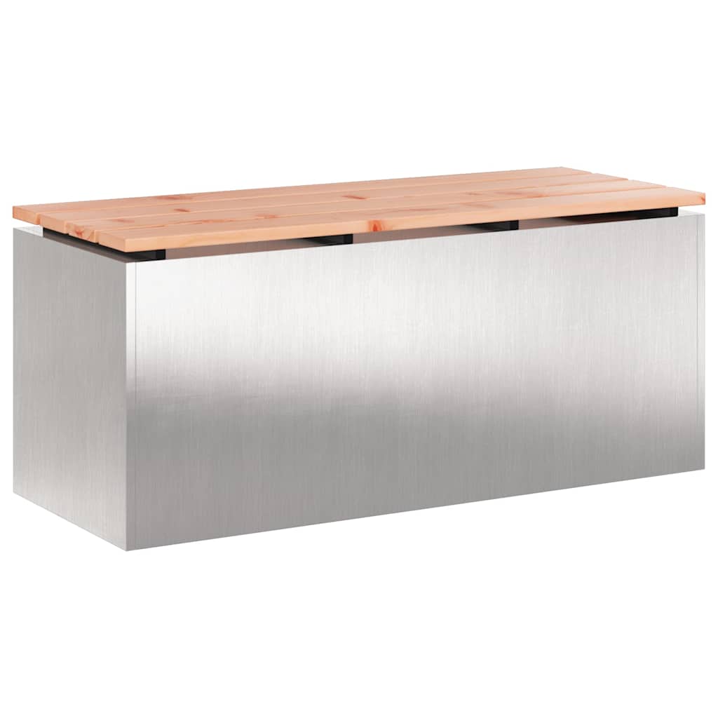 Panchina da giardino Argento 100 x 40 x 43 cm