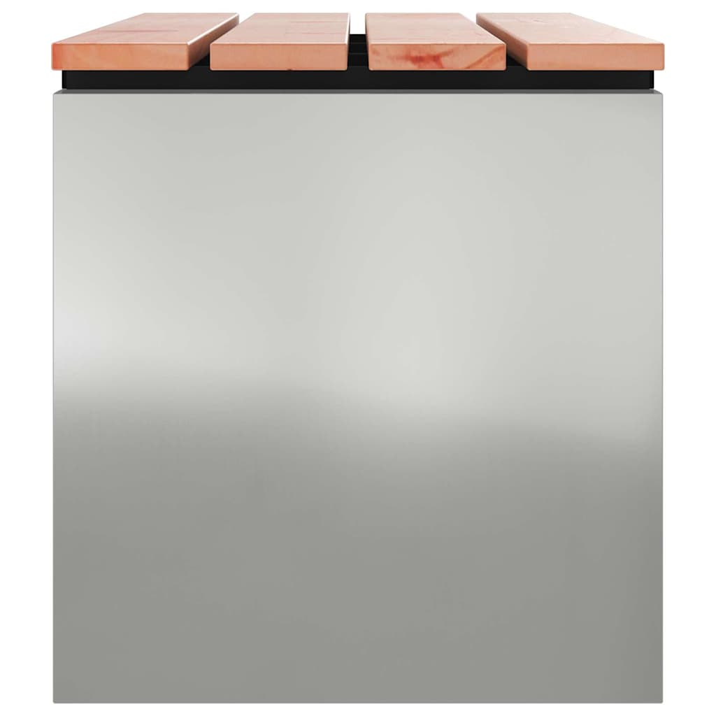 Panchina da giardino Argento 100 x 40 x 43 cm Acciaio zincato