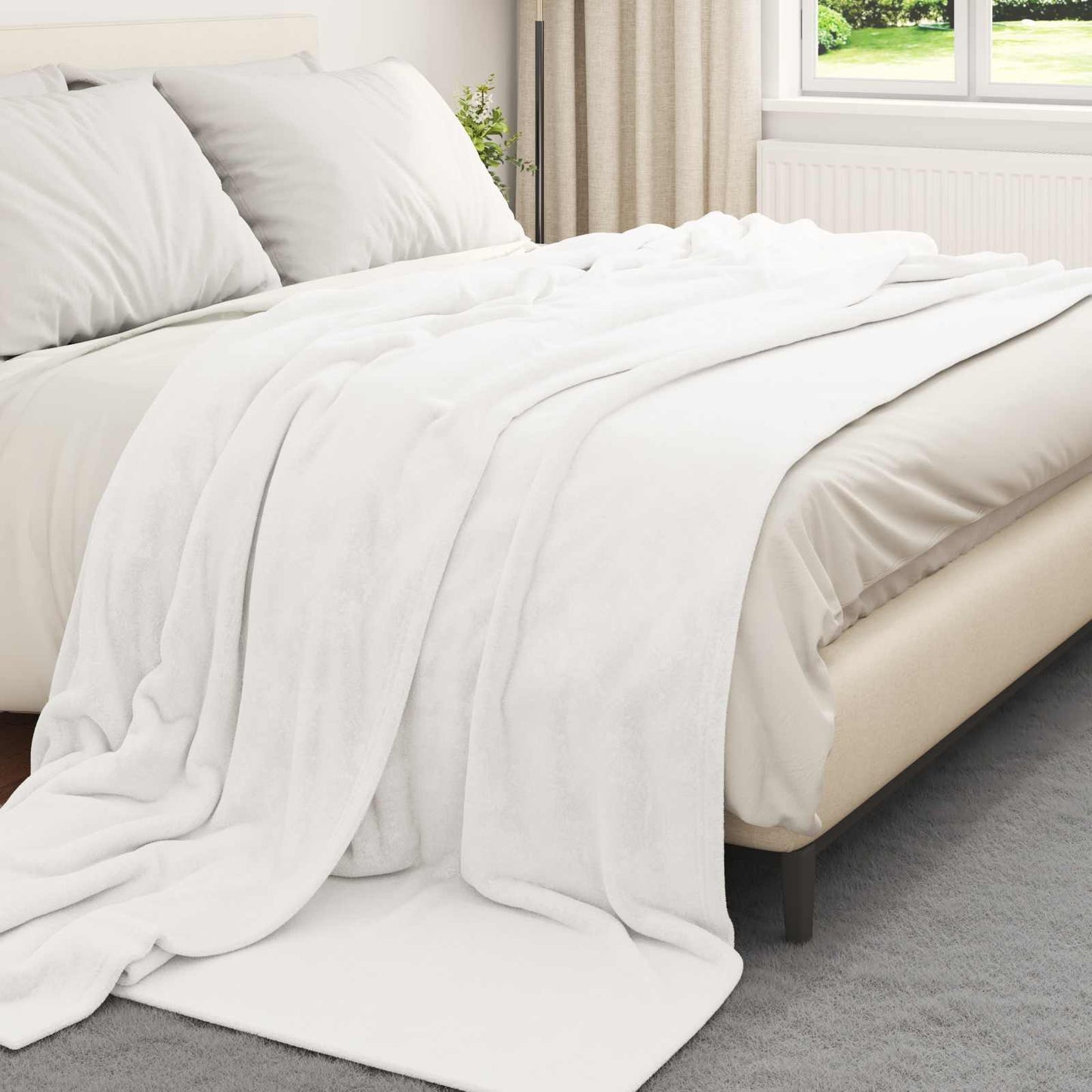 Coperta Bianco 220 x 240 cm Panno