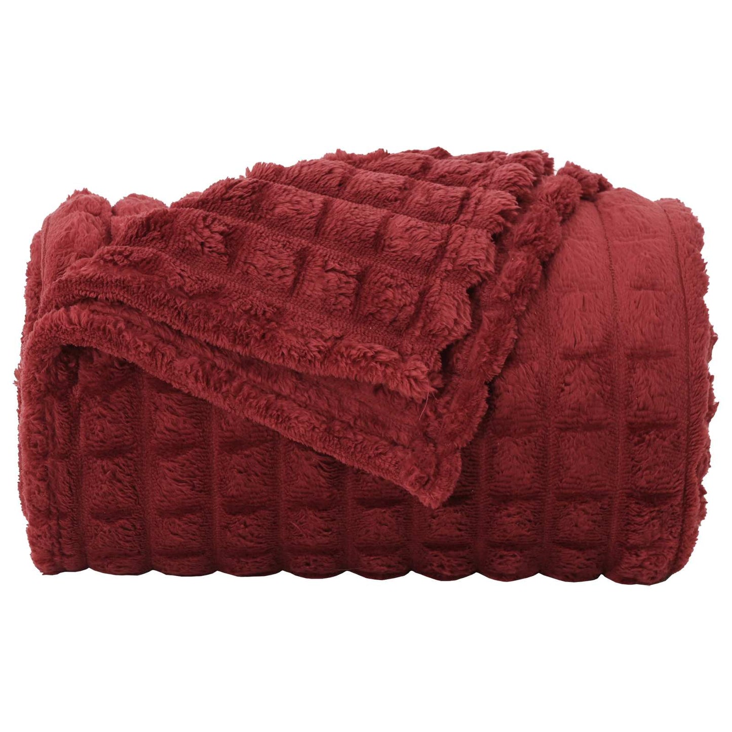 Coperte da Pile 6 pcs Rosso Bordeaux 240 x 220 cm Panno
