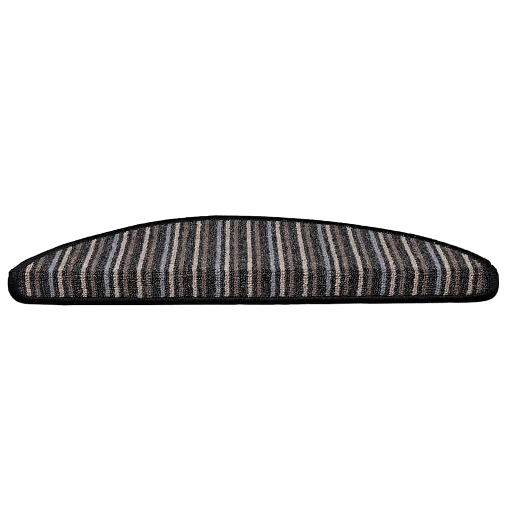 Tappetini per scale autoadesivi 15 pcs Antracite 56 x 17 x 3 cm