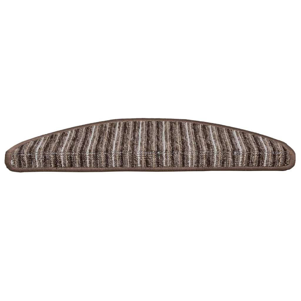 Tappetini per scale autoadesivi 15 pcs Marrone 56 x 17 x 3 cm
