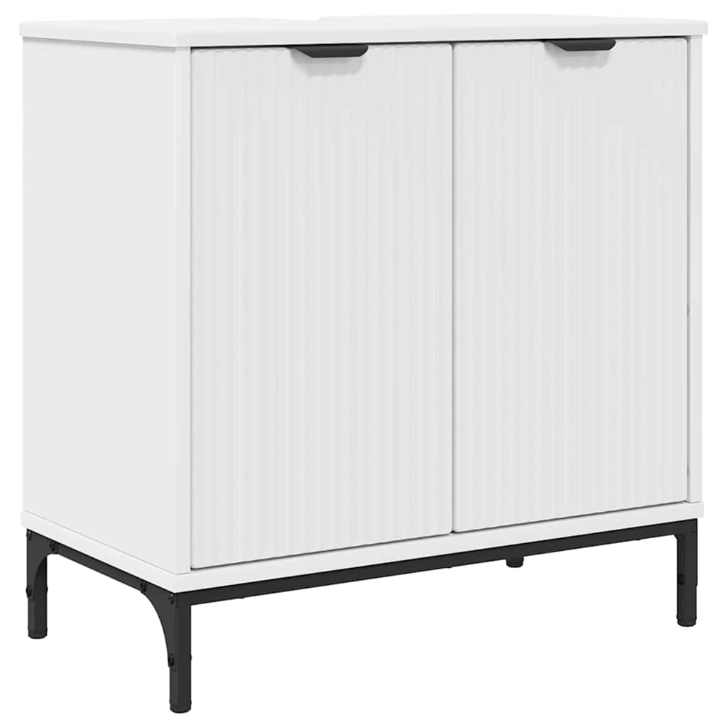 Set di mobili per il bagno Bianco Legno ingegnerizzato, Metallo