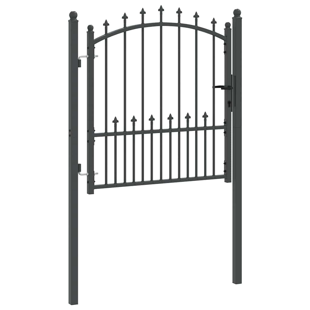 Cancello della recinzione con punte Grigio 100 x 100 cm