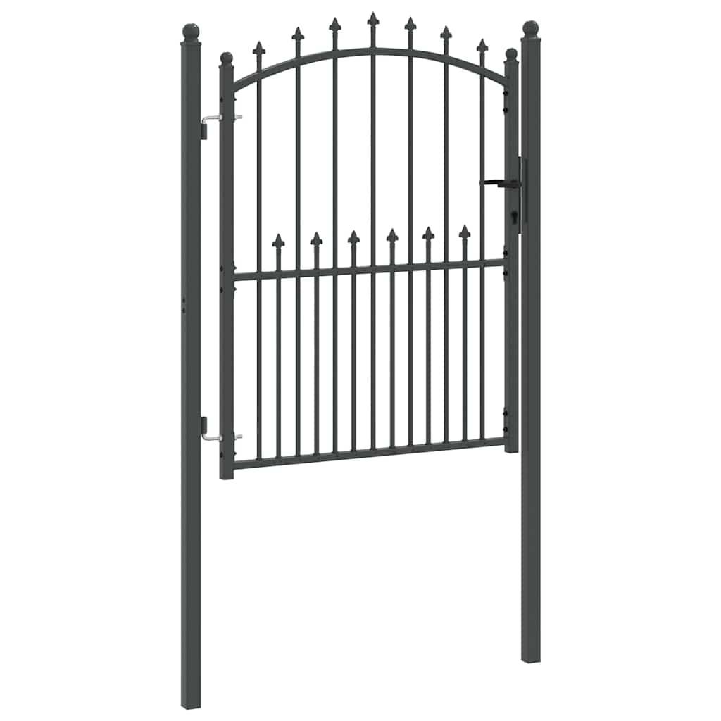 Cancello della recinzione con punte Emmen Grigio 150 x 100 cm