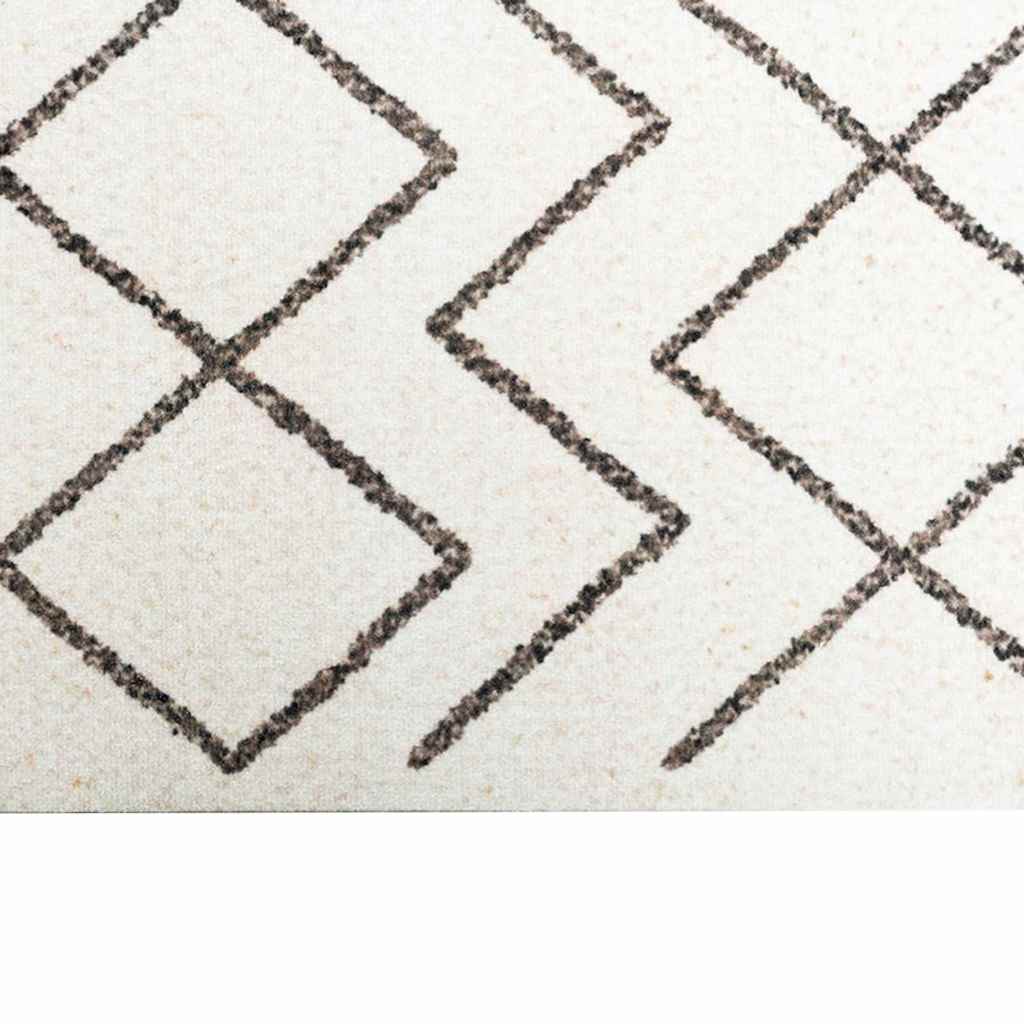 Tappeto da Cucina Bianco 300 x 60 cm Velluto