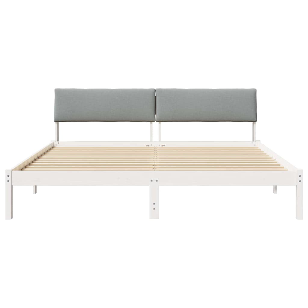 Struttura del Letto Bianco e grigio chiaro 180 x 200 cm