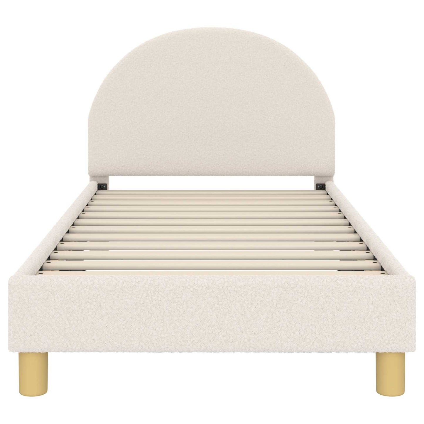 Struttura letto bambini con testata Crema 80 x 160 cm