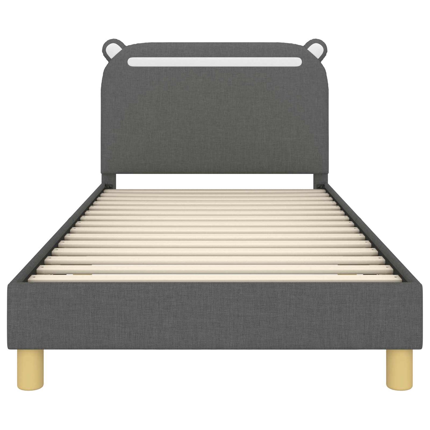 Struttura letto bambini con testata Grigio scuro 90 x 190 cm