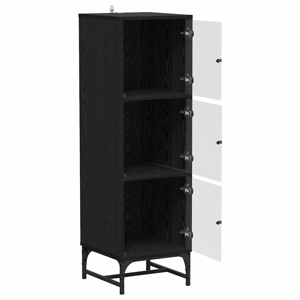 Credenza Rovere Nero 35 x 37 x 117 cm