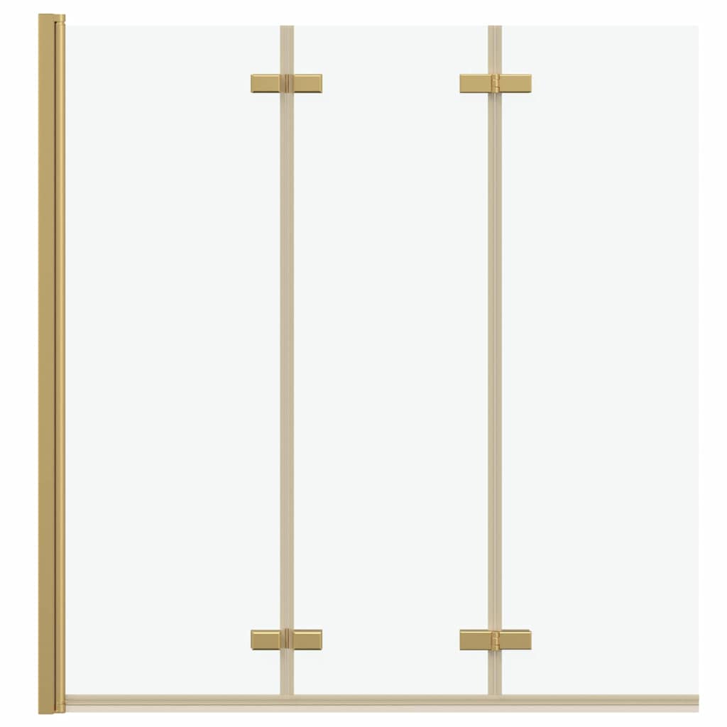 Involucro Doccia Oro 130 x 138 cm Vetro ESG e Alluminio