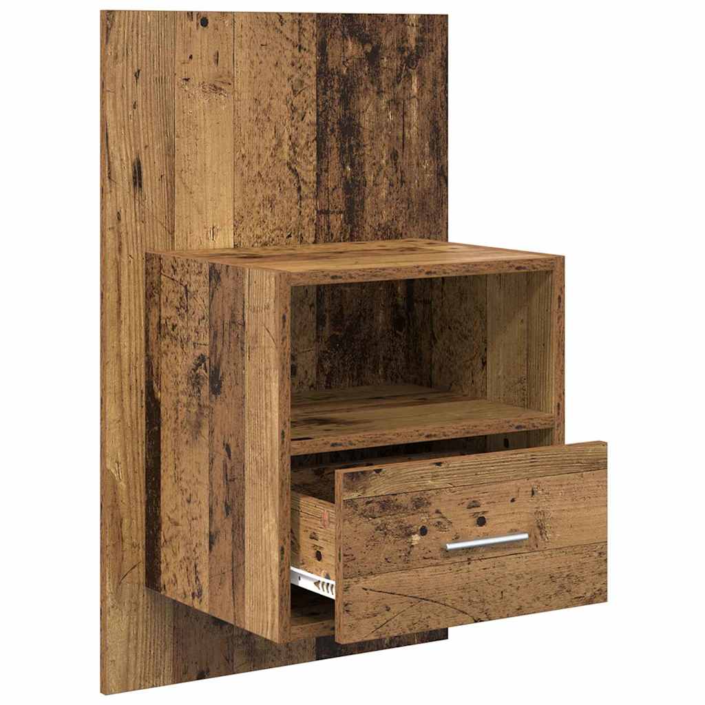 Armadio da Notte 2 pcs Legno vecchio 50 x 32,5 x 80cm